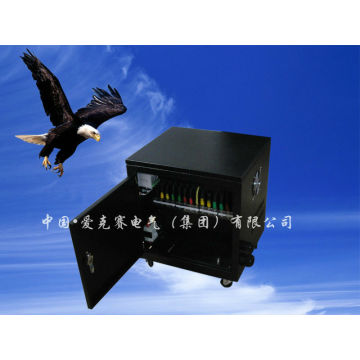 three phase indoor copper coil Dry type transformer with black shell/box